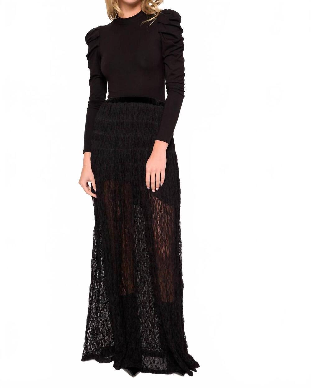 NEW DRA LOS ANGELES mia maxi skirt in black